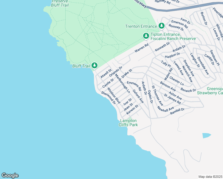 map of restaurants, bars, coffee shops, grocery stores, and more near 2224 Windsor Boulevard in Cambria
