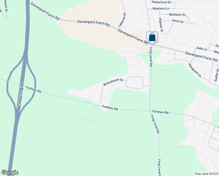 map of restaurants, bars, coffee shops, grocery stores, and more near 2920 Laylah Drive in Winterville