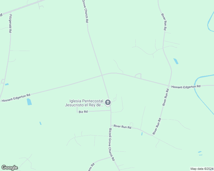 map of restaurants, bars, coffee shops, grocery stores, and more near 1365 Bizzell Grove Church Road in Selma