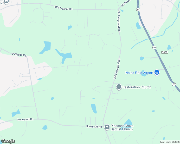 map of restaurants, bars, coffee shops, grocery stores, and more near 77 Balsawood Court in Johnston County