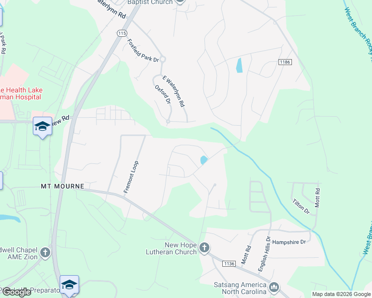 map of restaurants, bars, coffee shops, grocery stores, and more near 188 Welcombe Street in Mooresville