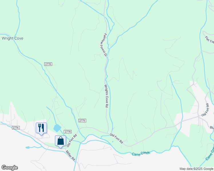 map of restaurants, bars, coffee shops, grocery stores, and more near 84 Wrights Cove Road in Fairview