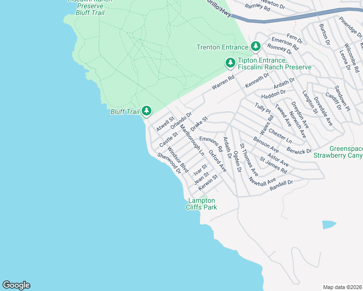 map of restaurants, bars, coffee shops, grocery stores, and more near 2224 Windsor Boulevard in Cambria