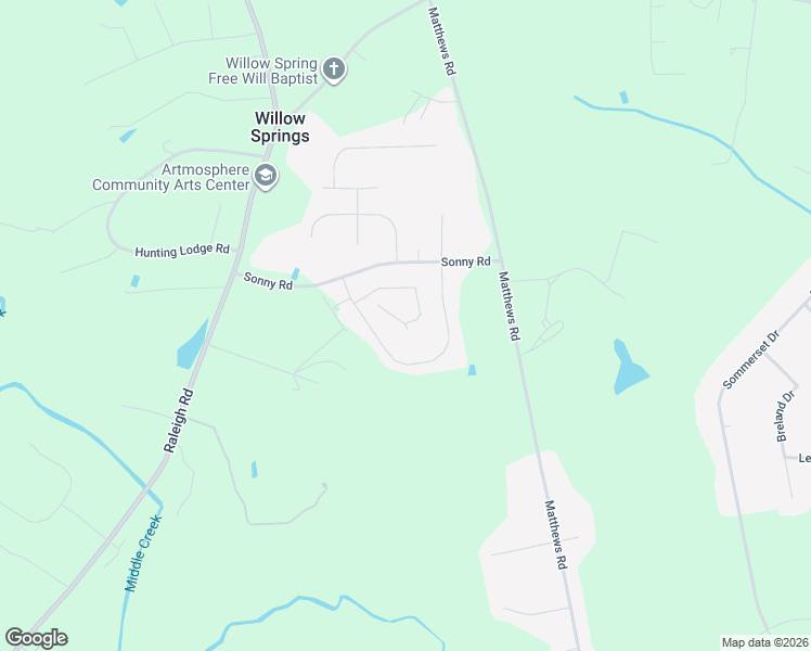 map of restaurants, bars, coffee shops, grocery stores, and more near 300 Sonny Road in Clayton