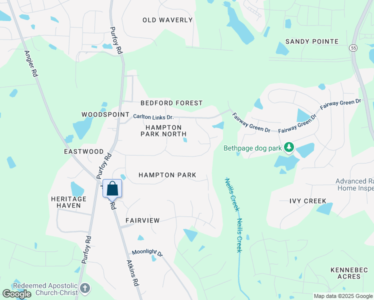 map of restaurants, bars, coffee shops, grocery stores, and more near 8608 Jordan Meadow Drive in Fuquay Varina