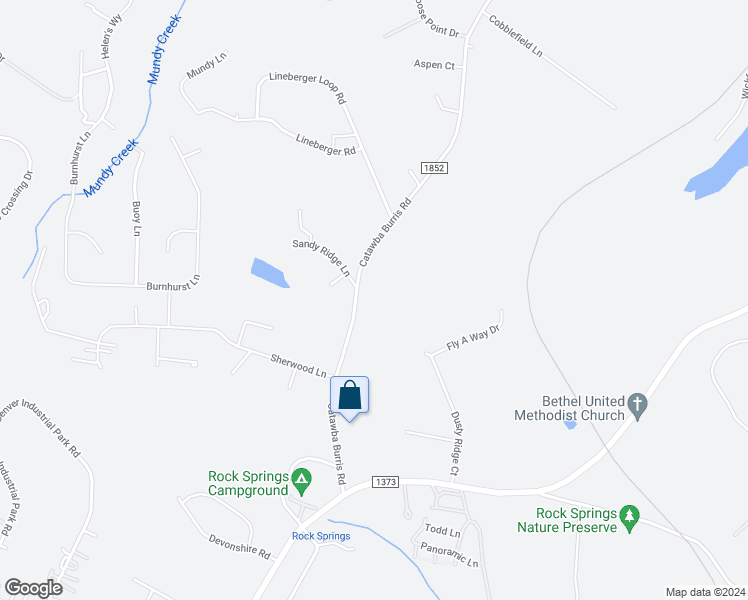 map of restaurants, bars, coffee shops, grocery stores, and more near 4444 Catawba Burris Road in Denver