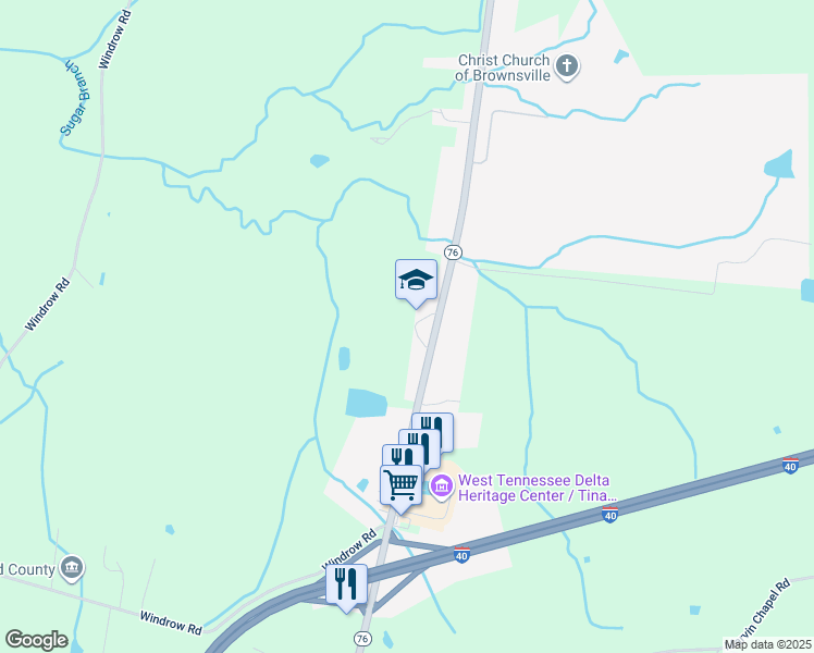 map of restaurants, bars, coffee shops, grocery stores, and more near 2401 Anderson Avenue in Brownsville