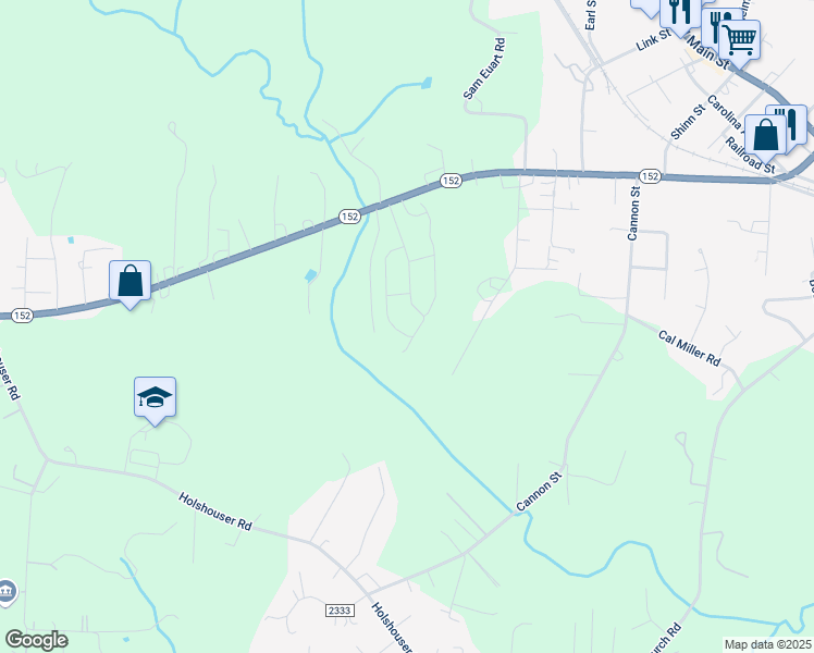map of restaurants, bars, coffee shops, grocery stores, and more near 425 Silver Oak Circle in Rockwell