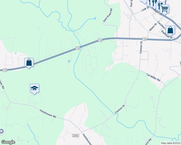 map of restaurants, bars, coffee shops, grocery stores, and more near 425 Silver Oak Circle in Rockwell