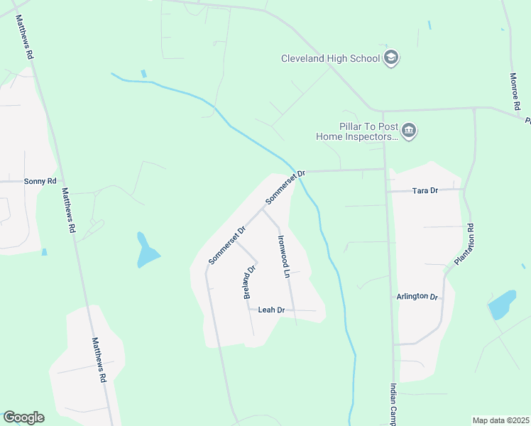map of restaurants, bars, coffee shops, grocery stores, and more near 102 Ironwood Lane in Clayton