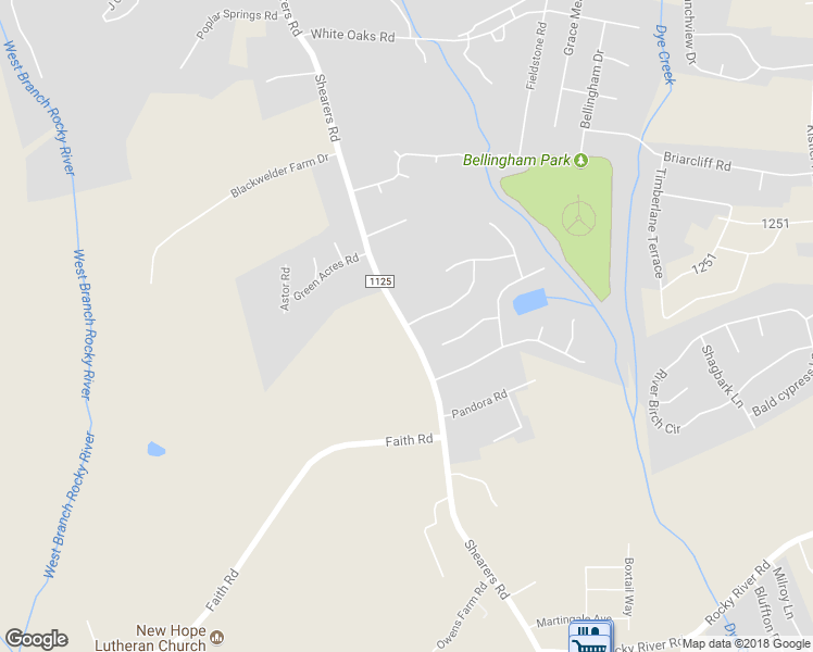 map of restaurants, bars, coffee shops, grocery stores, and more near Shearers Road in Mooresville