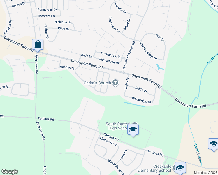 map of restaurants, bars, coffee shops, grocery stores, and more near 2528 Saddleback Drive in Winterville