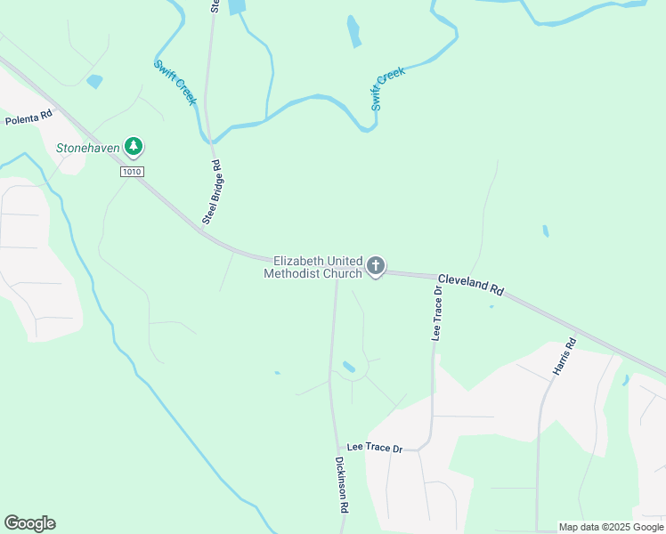 map of restaurants, bars, coffee shops, grocery stores, and more near 4380 Cleveland Road in Smithfield