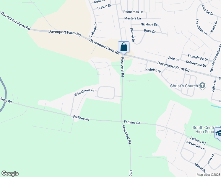 map of restaurants, bars, coffee shops, grocery stores, and more near 1229 Ashmoor Lane in Winterville