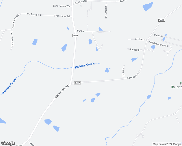 map of restaurants, bars, coffee shops, grocery stores, and more near 5025 Cokesbury Road in Fuquay-Varina