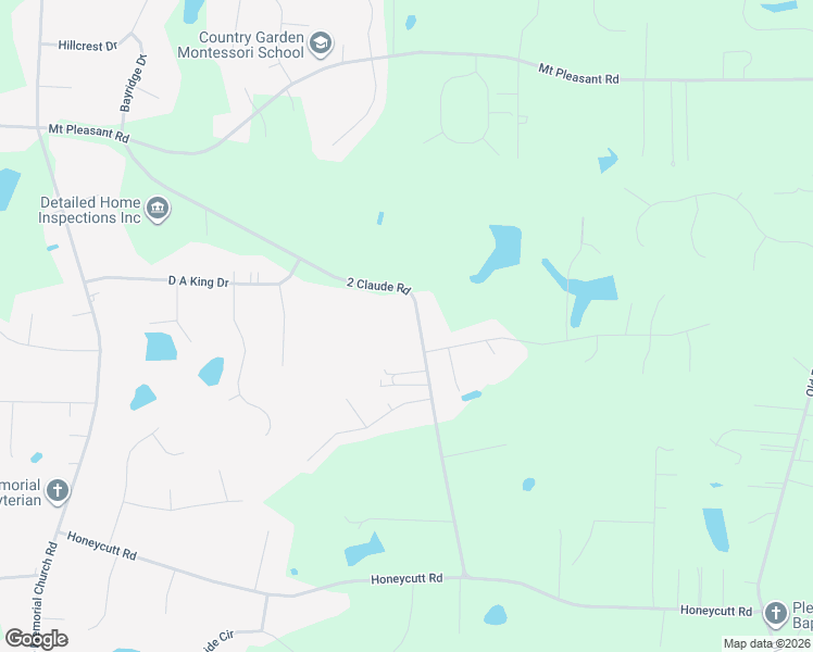 map of restaurants, bars, coffee shops, grocery stores, and more near 792 2 Claude Road in Johnston County