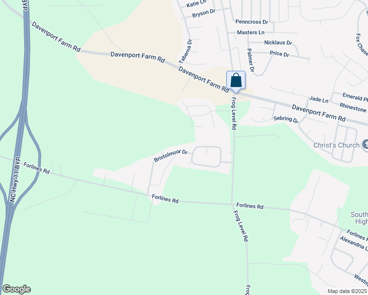map of restaurants, bars, coffee shops, grocery stores, and more near 1004 Bristolmoor Drive in Winterville