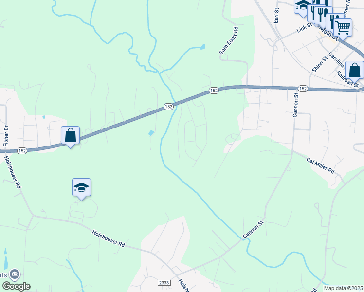 map of restaurants, bars, coffee shops, grocery stores, and more near 320 Silver Oak Circle in Rockwell
