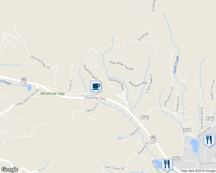 map of restaurants, bars, coffee shops, grocery stores, and more near 18 Old Bridge Circle in Fairview