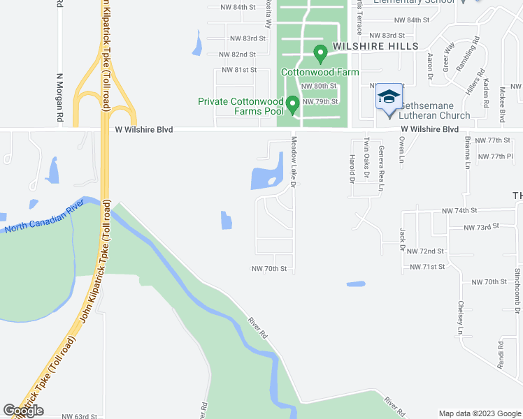 map of restaurants, bars, coffee shops, grocery stores, and more near 7525 Comrade Lane in Yukon