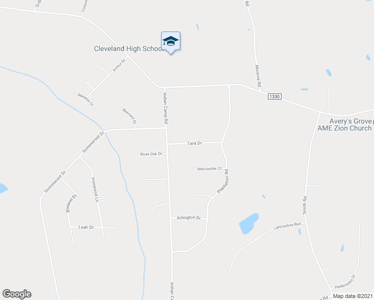 map of restaurants, bars, coffee shops, grocery stores, and more near 2823 Tara Drive in Clayton