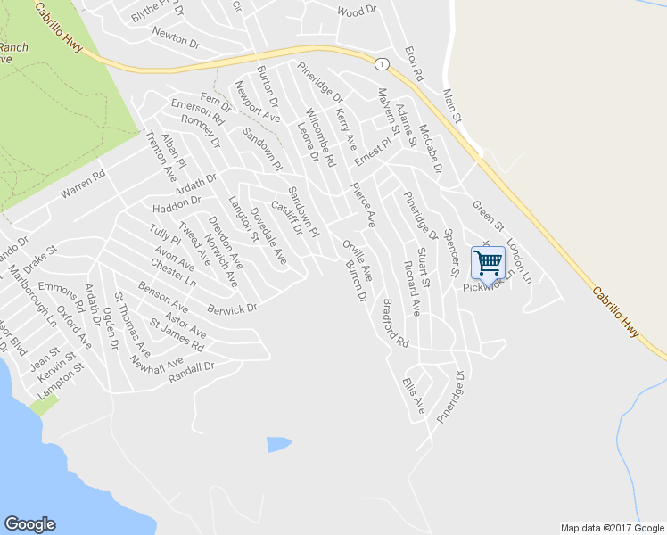 map of restaurants, bars, coffee shops, grocery stores, and more near 1221 Berwick Drive in Cambria