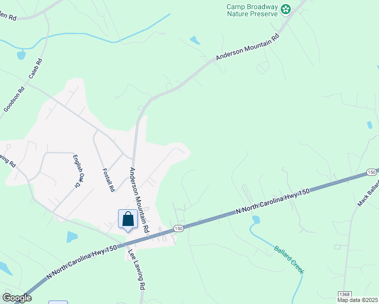 map of restaurants, bars, coffee shops, grocery stores, and more near 3871 Rolling View Lane in Maiden