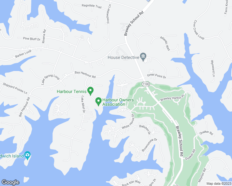 map of restaurants, bars, coffee shops, grocery stores, and more near 117 Wellfleet Lane in Mooresville