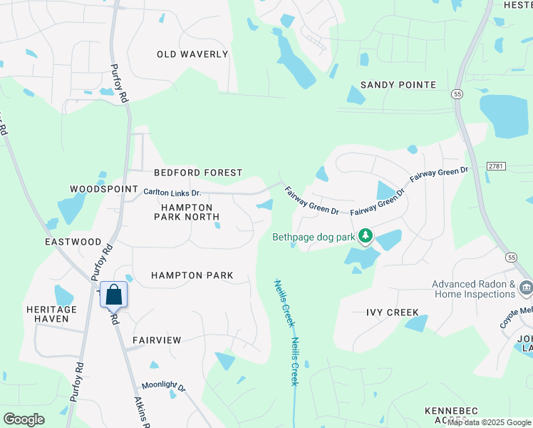 map of restaurants, bars, coffee shops, grocery stores, and more near 1851 Streamsong Circle in Fuquay-Varina