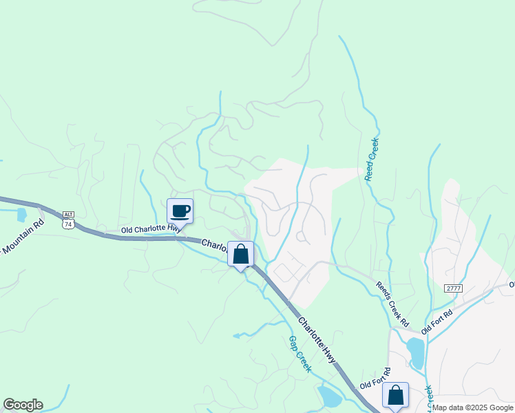 map of restaurants, bars, coffee shops, grocery stores, and more near 5 Stills Creek Loop in Fairview