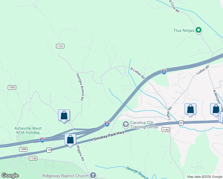 map of restaurants, bars, coffee shops, grocery stores, and more near 47 Jason Case Drive in Candler