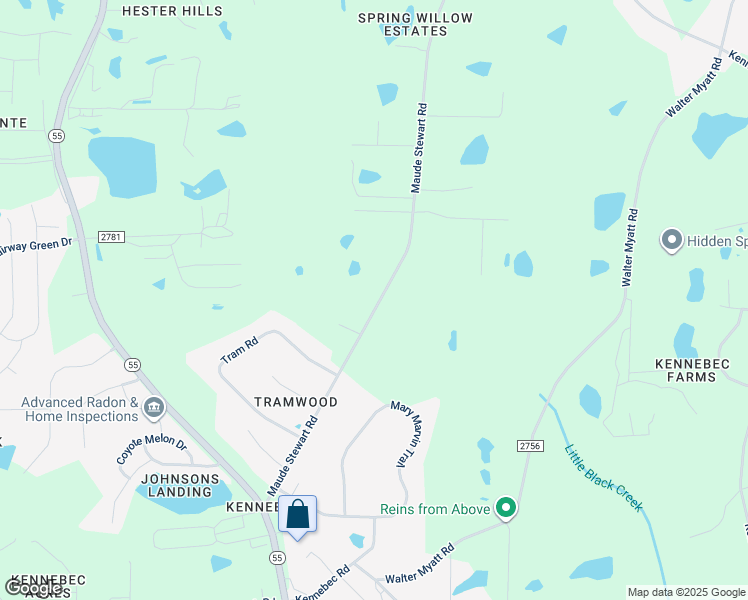 map of restaurants, bars, coffee shops, grocery stores, and more near 8112 Maude Stewart Road in Fuquay-Varina