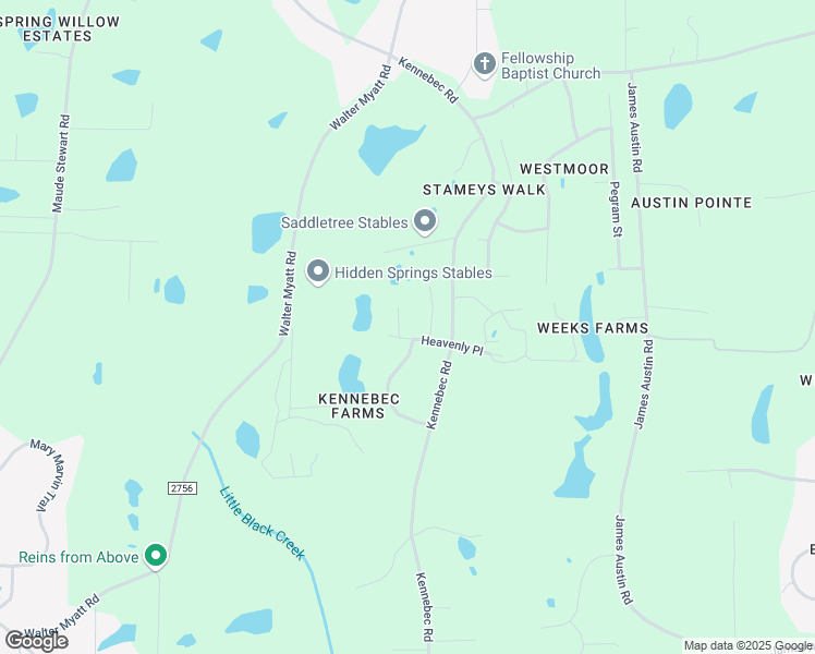 map of restaurants, bars, coffee shops, grocery stores, and more near 8812 Love Field Court in Willow Spring