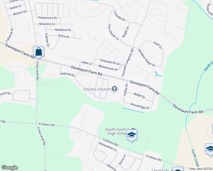 map of restaurants, bars, coffee shops, grocery stores, and more near 2541 Saddleback Drive in Winterville