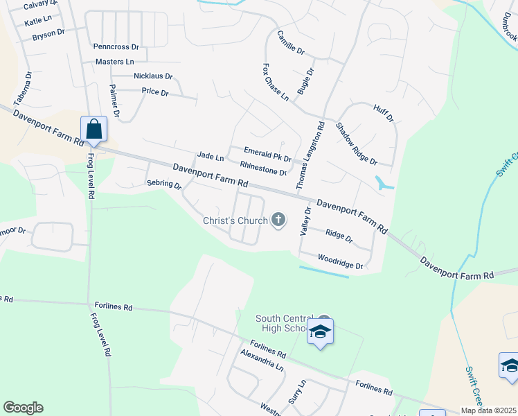 map of restaurants, bars, coffee shops, grocery stores, and more near 2545 Saddleback Drive in Winterville