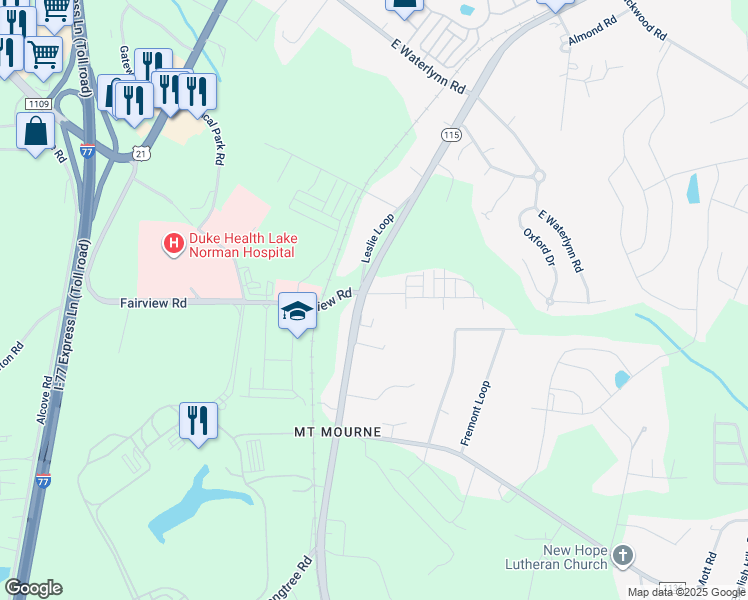 map of restaurants, bars, coffee shops, grocery stores, and more near in Mooresville