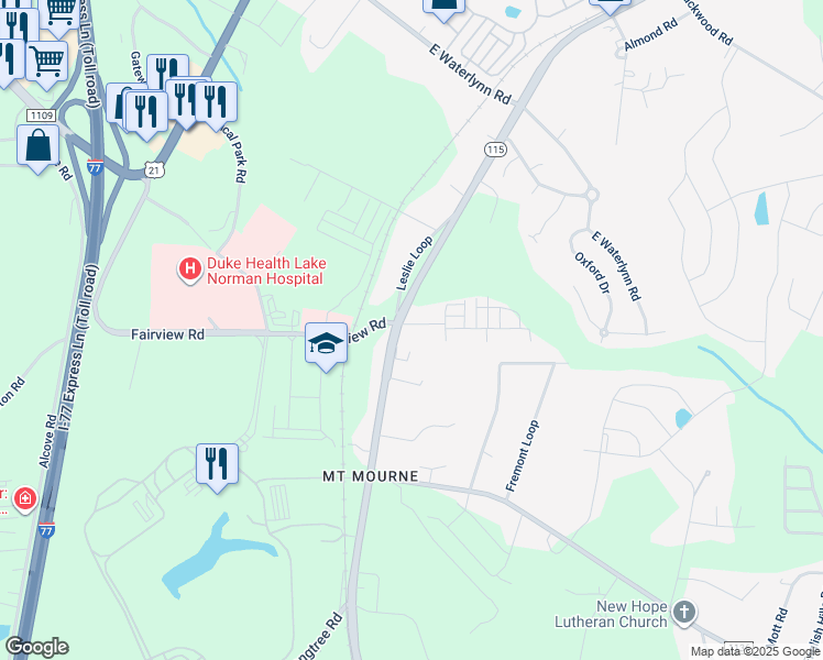 map of restaurants, bars, coffee shops, grocery stores, and more near in Mooresville