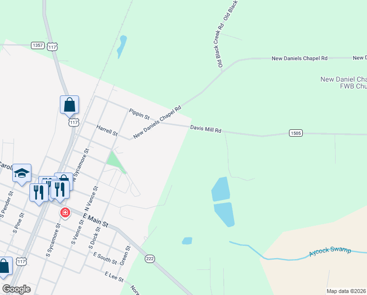 map of restaurants, bars, coffee shops, grocery stores, and more near 464 Davis Mill Road in Fremont