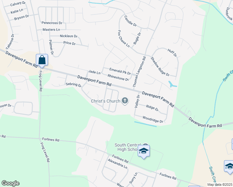 map of restaurants, bars, coffee shops, grocery stores, and more near 2568 Saddleback Drive in Winterville
