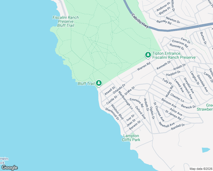 map of restaurants, bars, coffee shops, grocery stores, and more near 361 Wedgewood Street in Cambria