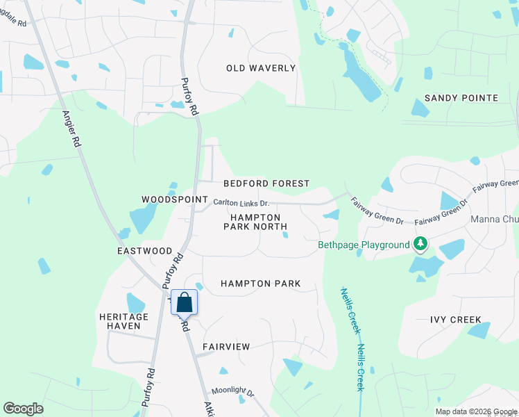 map of restaurants, bars, coffee shops, grocery stores, and more near 1529 Carlton Links Drive in Fuquay-Varina