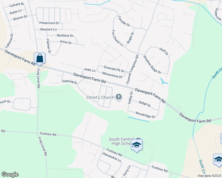 map of restaurants, bars, coffee shops, grocery stores, and more near 2568 Saddleback Drive in Winterville