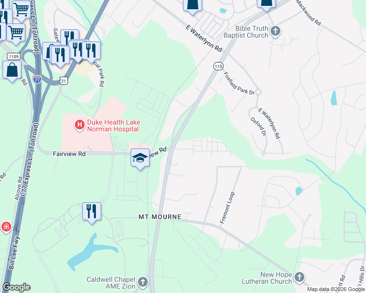 map of restaurants, bars, coffee shops, grocery stores, and more near in Mooresville
