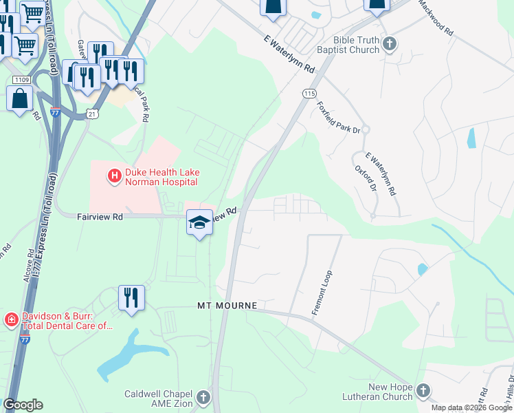 map of restaurants, bars, coffee shops, grocery stores, and more near in Mooresville