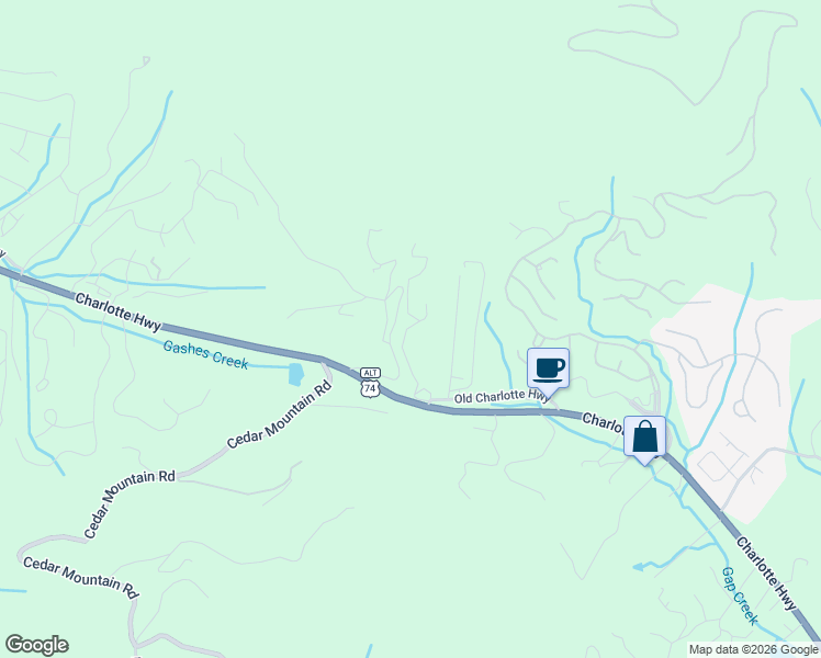 map of restaurants, bars, coffee shops, grocery stores, and more near 310 Old Charlotte Highway in Fairview
