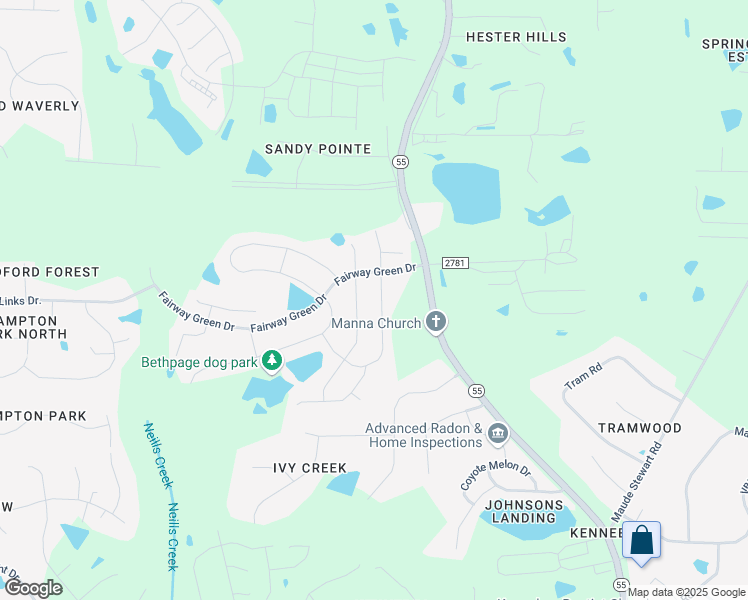 map of restaurants, bars, coffee shops, grocery stores, and more near 2124 Fox Chapel Place in Fuquay-Varina