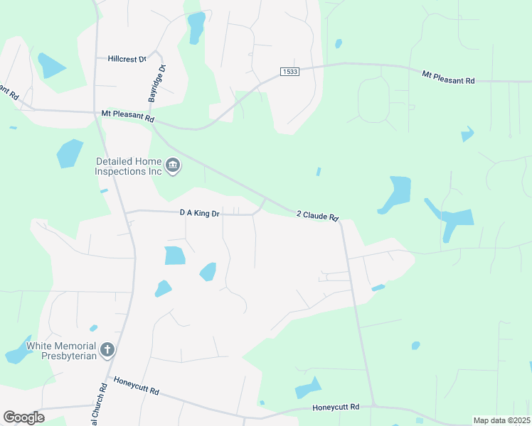 map of restaurants, bars, coffee shops, grocery stores, and more near 168 D A King Drive in Johnston County