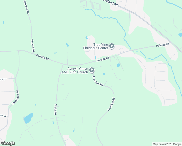 map of restaurants, bars, coffee shops, grocery stores, and more near 2391 Freedom Road in Smithfield