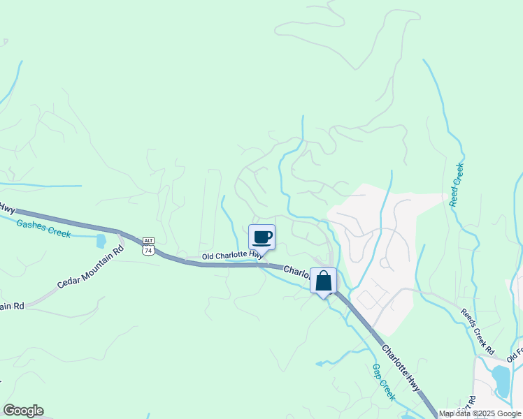 map of restaurants, bars, coffee shops, grocery stores, and more near 99999 Hawks Branch Circle in Fairview