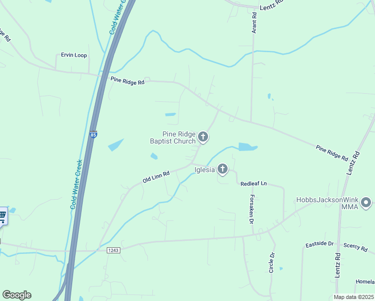 map of restaurants, bars, coffee shops, grocery stores, and more near 845 Old Linn Rd in China Grove